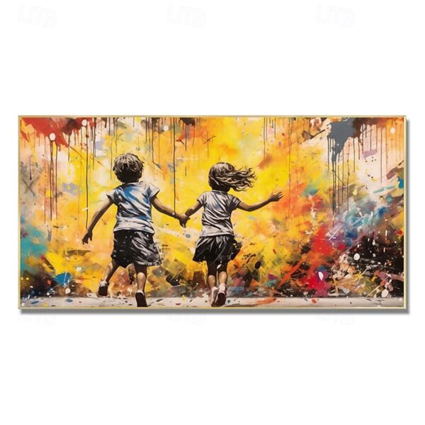 Graffiti Wall Art Living Room, Style of Banksy Canvas Print, Modern Wall Art, Framed Canvas Print, Extra Large Wall Art - Image 4