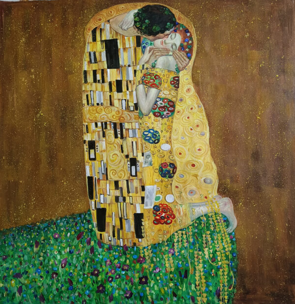 Gustav Klimt The Kiss 1907-1908, Oil on Canvas, High quality hand-painted oil painting reproduction - Image 2