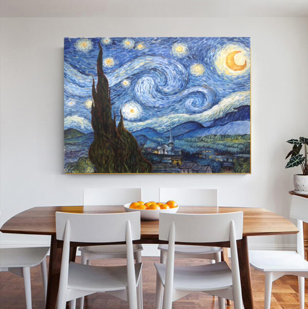 Vincent van Gogh's The Starry Night -Hand Painted Oil Painting Reproductions - Image 2