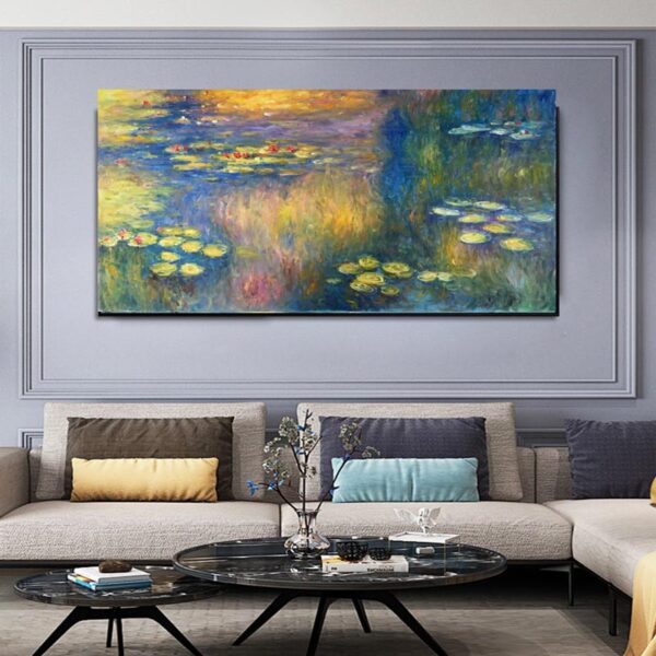 Claude Monet  water lily paintings  -Hand Painted Oil Painting Reproductions