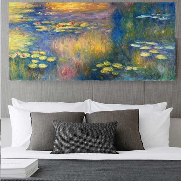 Claude Monet  water lily paintings  -Hand Painted Oil Painting Reproductions - Image 4