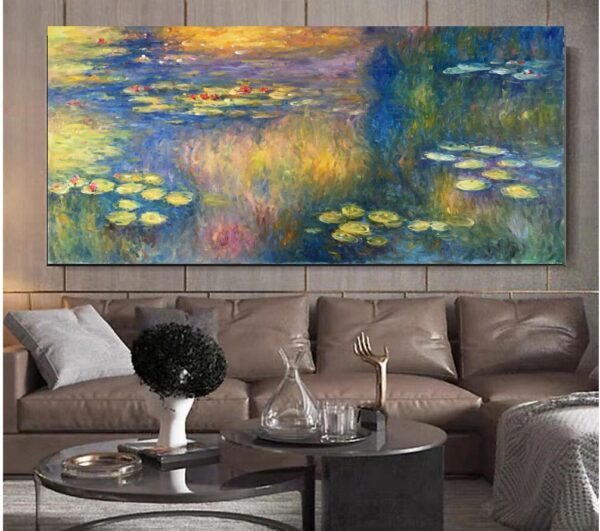 Claude Monet  water lily paintings  -Hand Painted Oil Painting Reproductions - Image 3